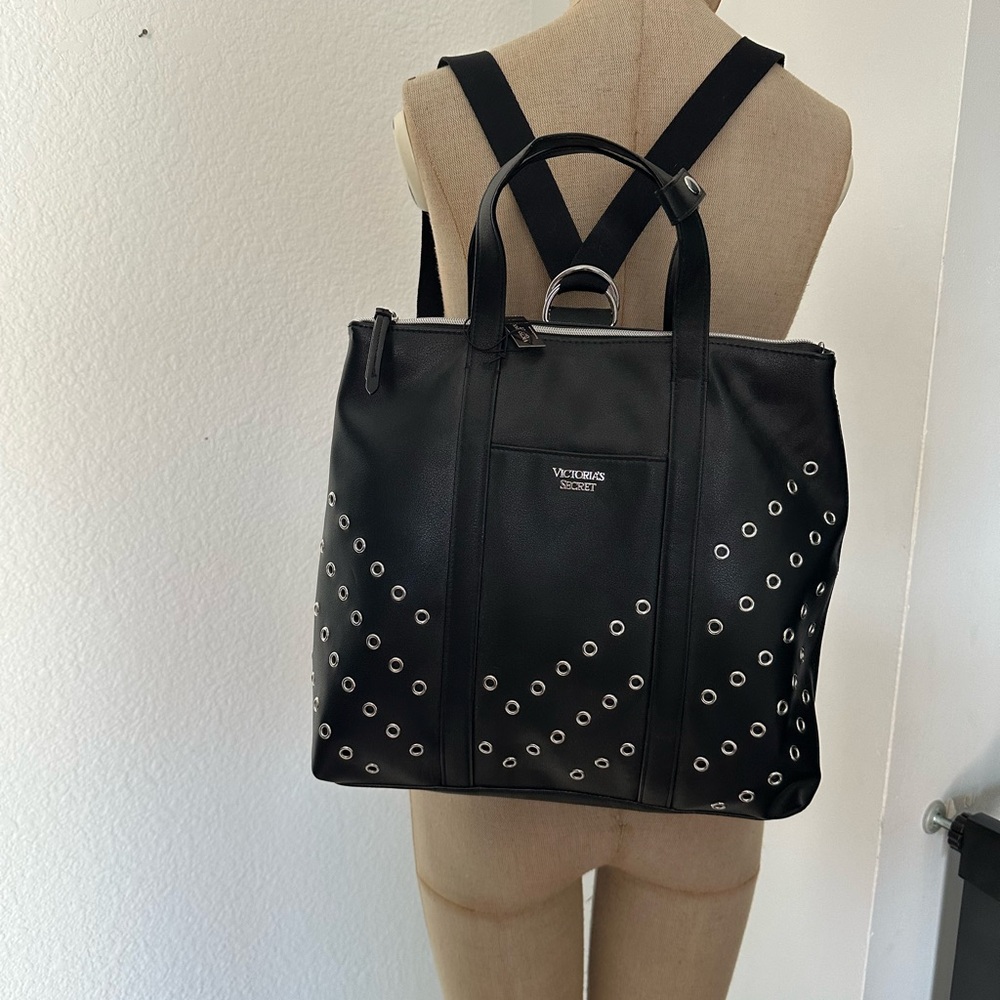 Victoria's Secret Black Eyelet Backpack